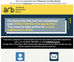 You have started, but not completed your 2026 retention fee application. You need to take action to remain registered in 2026