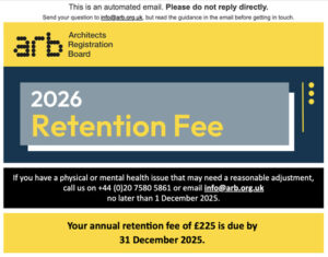 Arb Retention fee 2026 First Email